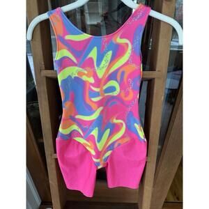 Barbie The Movie Girls M 7/8  Roller Blade Skating Costume 80s Workout Leotard